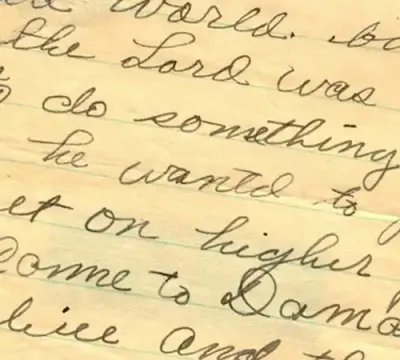 page from Lessie's book